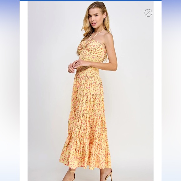 ⚡️NWT⚡️KOKO + MASON Floral Tiered Maxi Dress - Picture 3 of 9